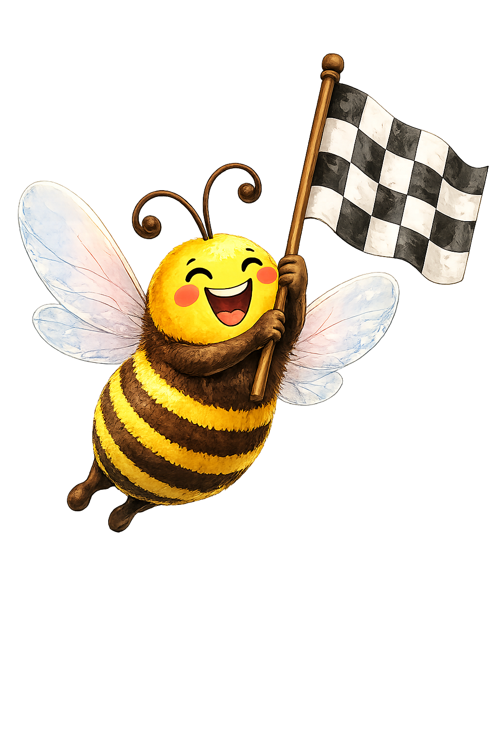 Biene mit Fahne