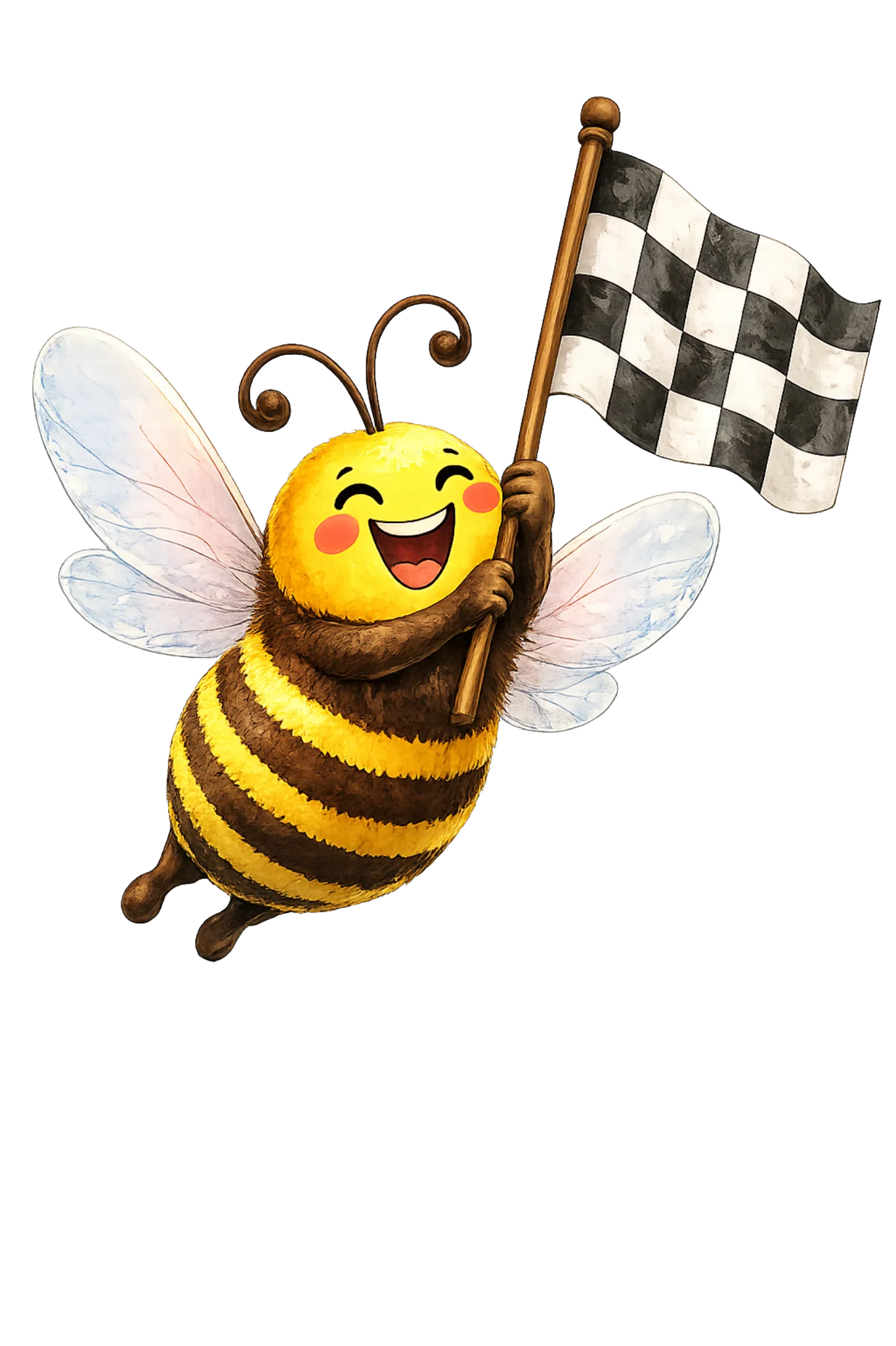 Biene mit Fahne