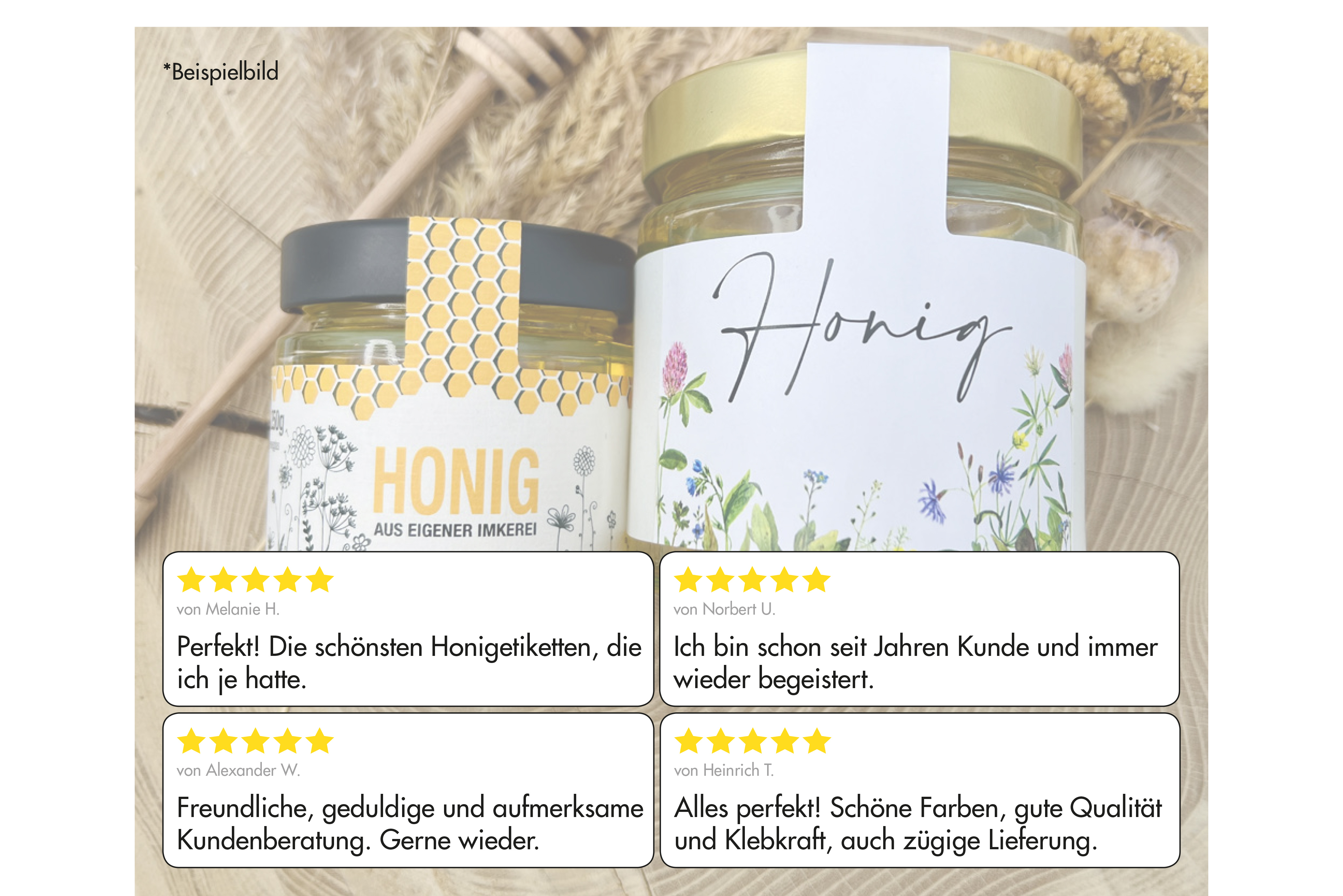 Honigetikett klassisch Nr.14 B 500g Kundenstimmen