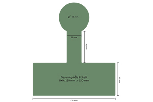 Honigetikett modern Nr.20 B 500g Größe Etikett