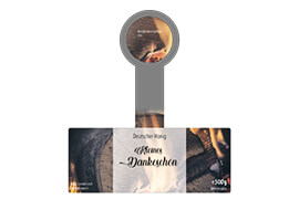 Design Geschenketikett Nr.06 B 500g mit Gewährverschluss