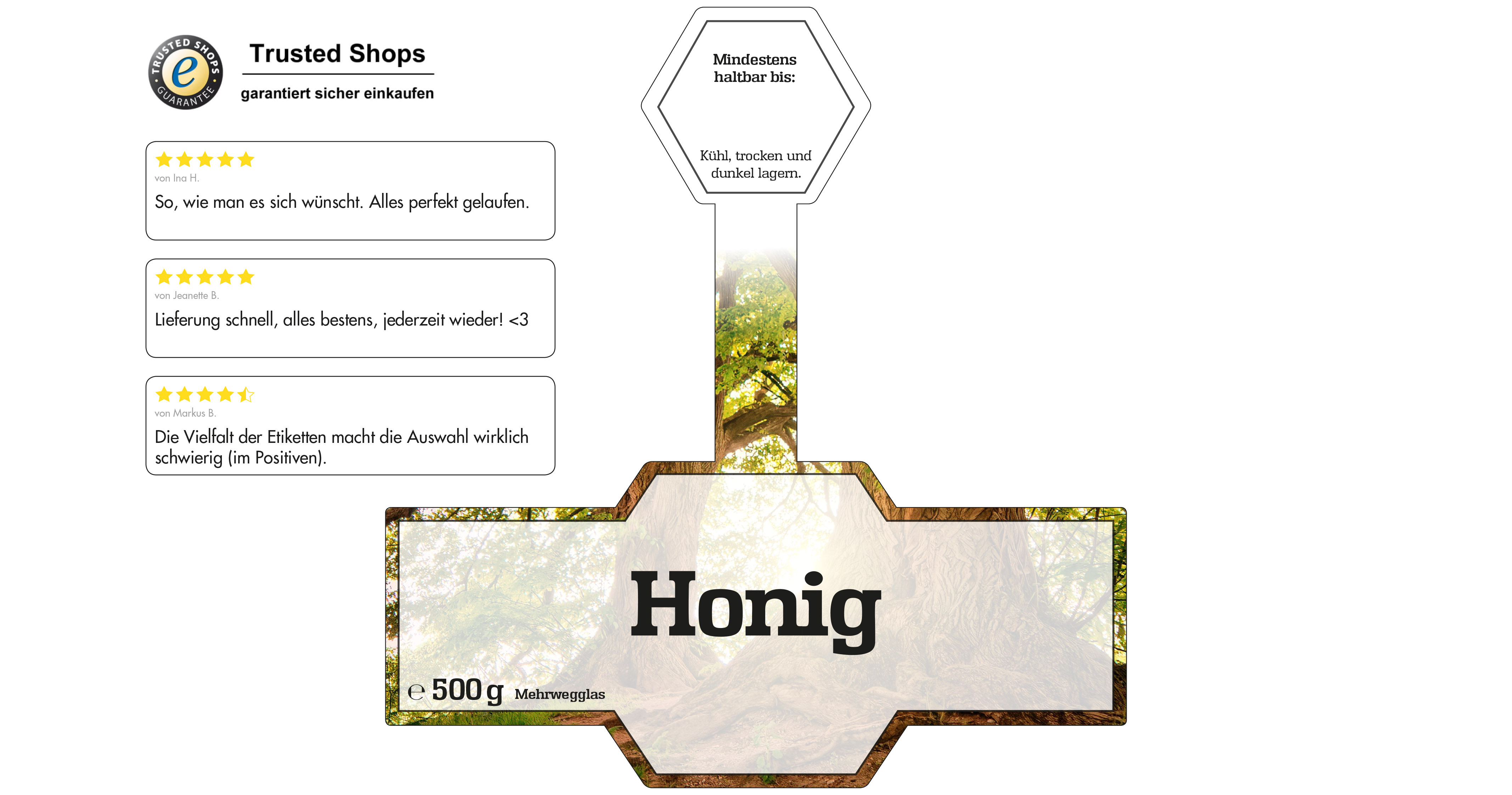 Honigetikett Linde Nr.01 A 500g