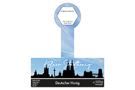 Design Stadthonig Köln blauer Himmel 500g mit Gewährverschluss 