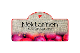 Design Leinenstruktur Nektarine konturgestanzt