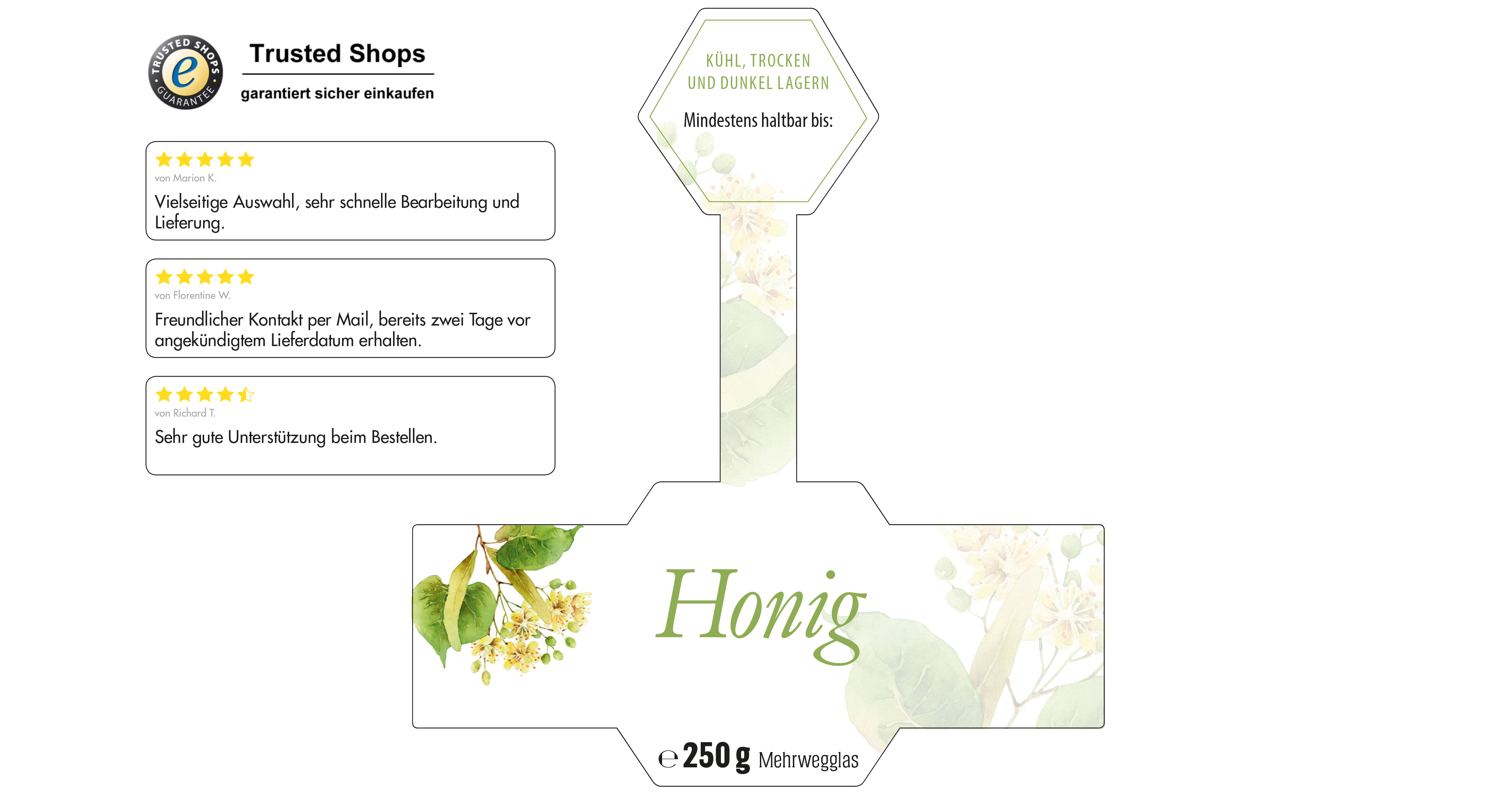 Honigetikett Lindenblüte Nr.02 A 250g