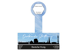 Design Stadthonig Dortmund blauer Himmel 500g mit Gewährverschluss 