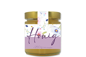 Honigetikett modern 250g mit Gewährverschluss - Nr. 55 B