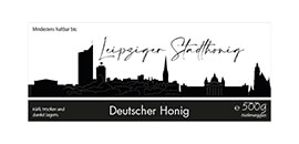 Design Stadthonig Leipzig weißer Himmel 500g rechteckig