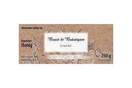 Design Hochzeitsetikett Nr.06 A 250g rechteckig 