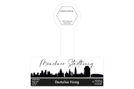 Design Stadthonig München weißer Himmel 500g mit Gewährverschluss 