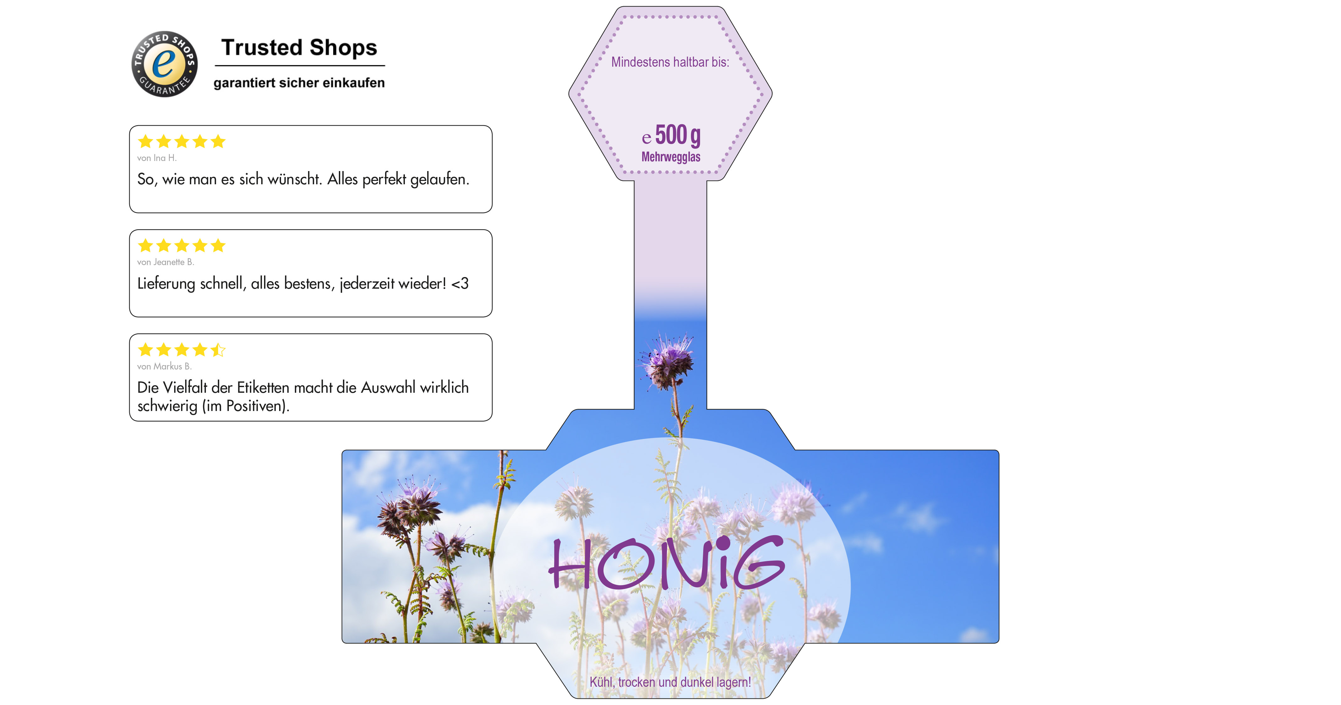 Honigetikett Phacelia Nr.04 A 500g