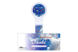 Design Geschenketikett Nr.01 B 500g mit Gewährverschluss