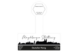 Design Stadthonig Magdeburg weißer Himmel 500g mit Gewährverschluss 