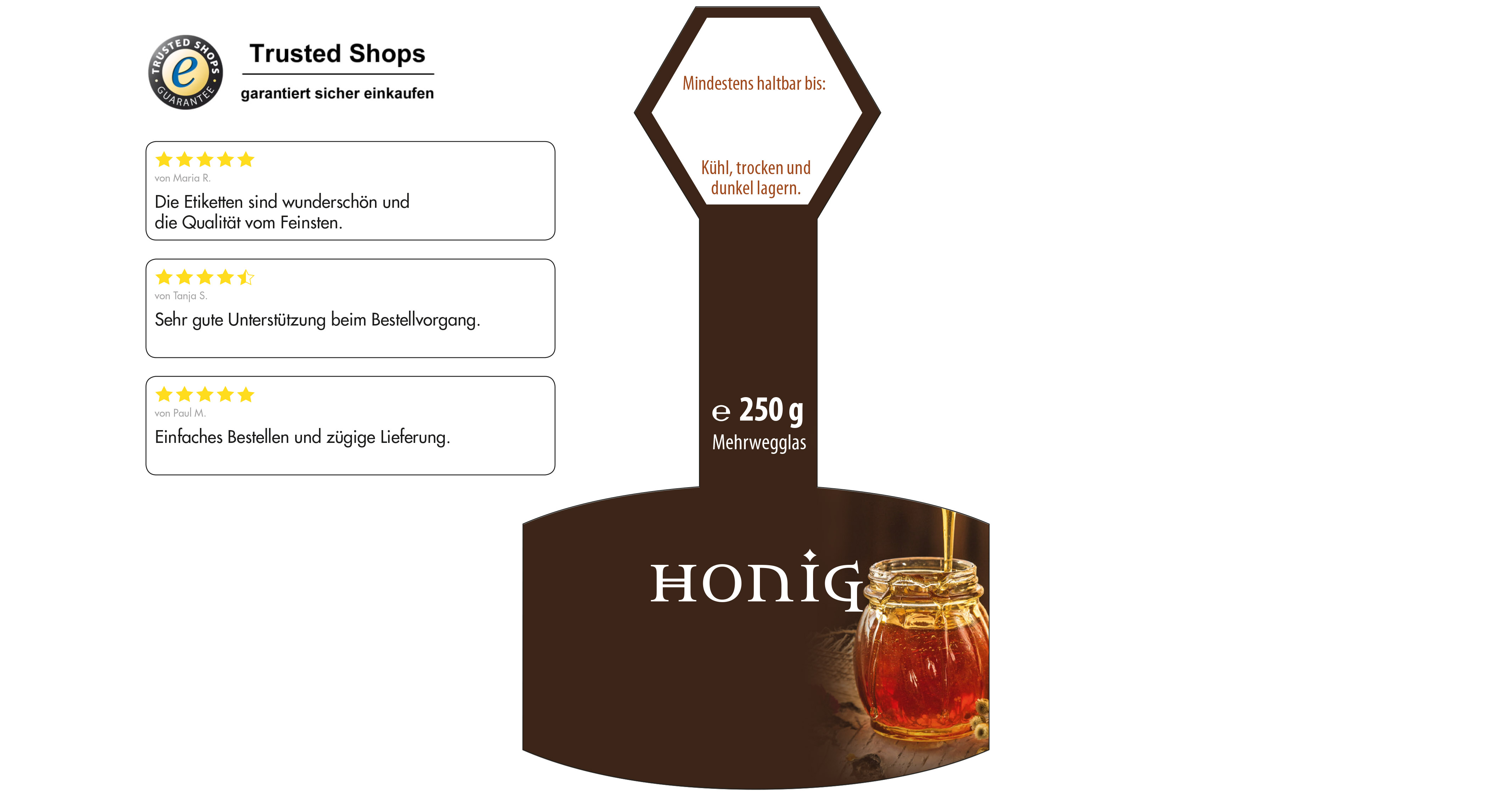 Honigetikett Natur Nr.14 C 250g