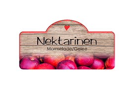 Design Holzstruktur Nektarine konturgestanzt