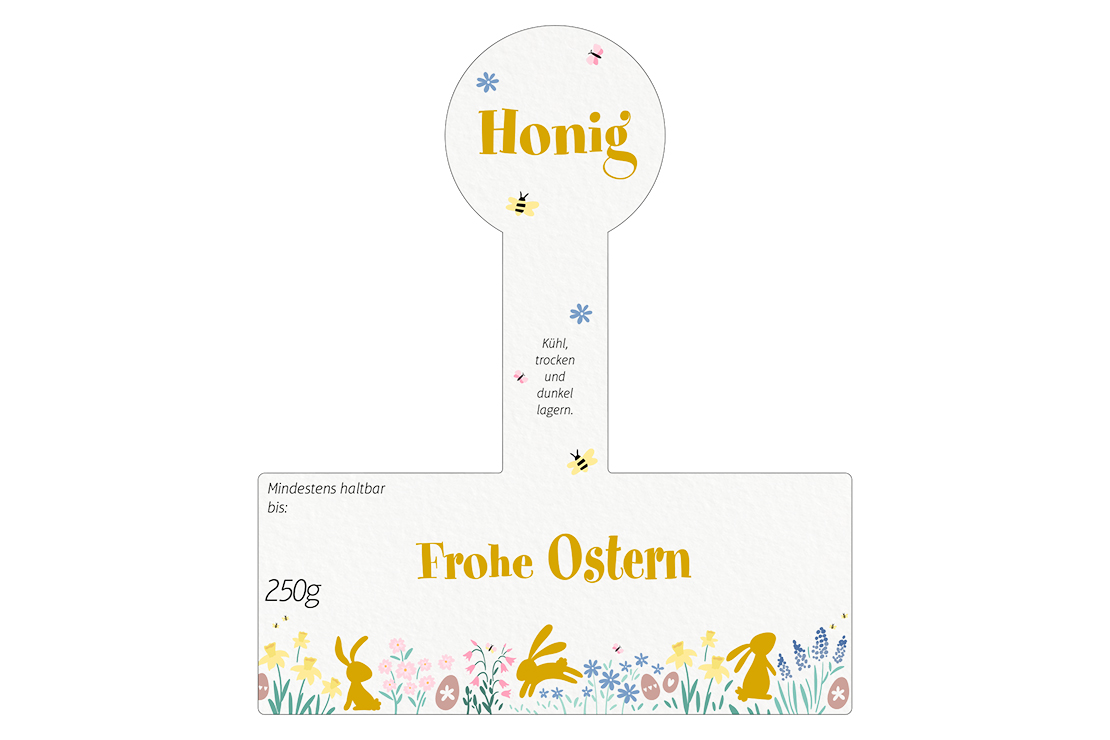 Osteretikett 250g Nr.01 mit Veredelung