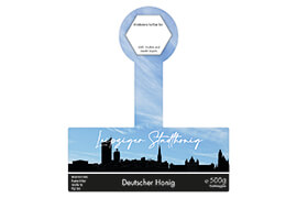 Design Stadthonig Leipzig blauer Himmel 500g mit Gewährverschluss 