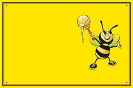 Schild zum Personalisieren mit Biene