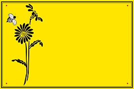 Schild zum Personalisieren mit Blume