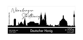 Design Stadthonig Nürnberg weißer Himmel 500g rechteckig