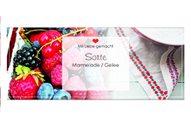 Marmeladen Etiketten rechteckig