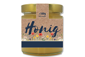 Honigetikett modern 500g mit Gewährverschluss - Nr. 09 B
