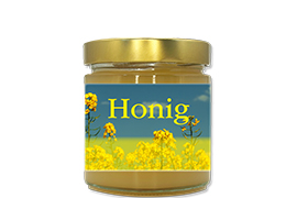 Honigetikett Raps Nr.01 250g rechteckig 