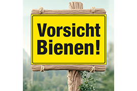 Vorsicht Bienen! gelb ohne Bienen