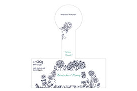 Design Geschenketikett Nr.17 B 500g mit Gewährverschluss