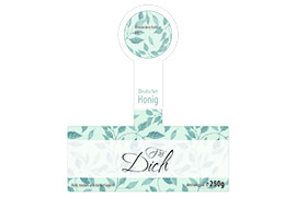 Design Geschenketikett Nr.02 B 250g mit Gewährverschluss