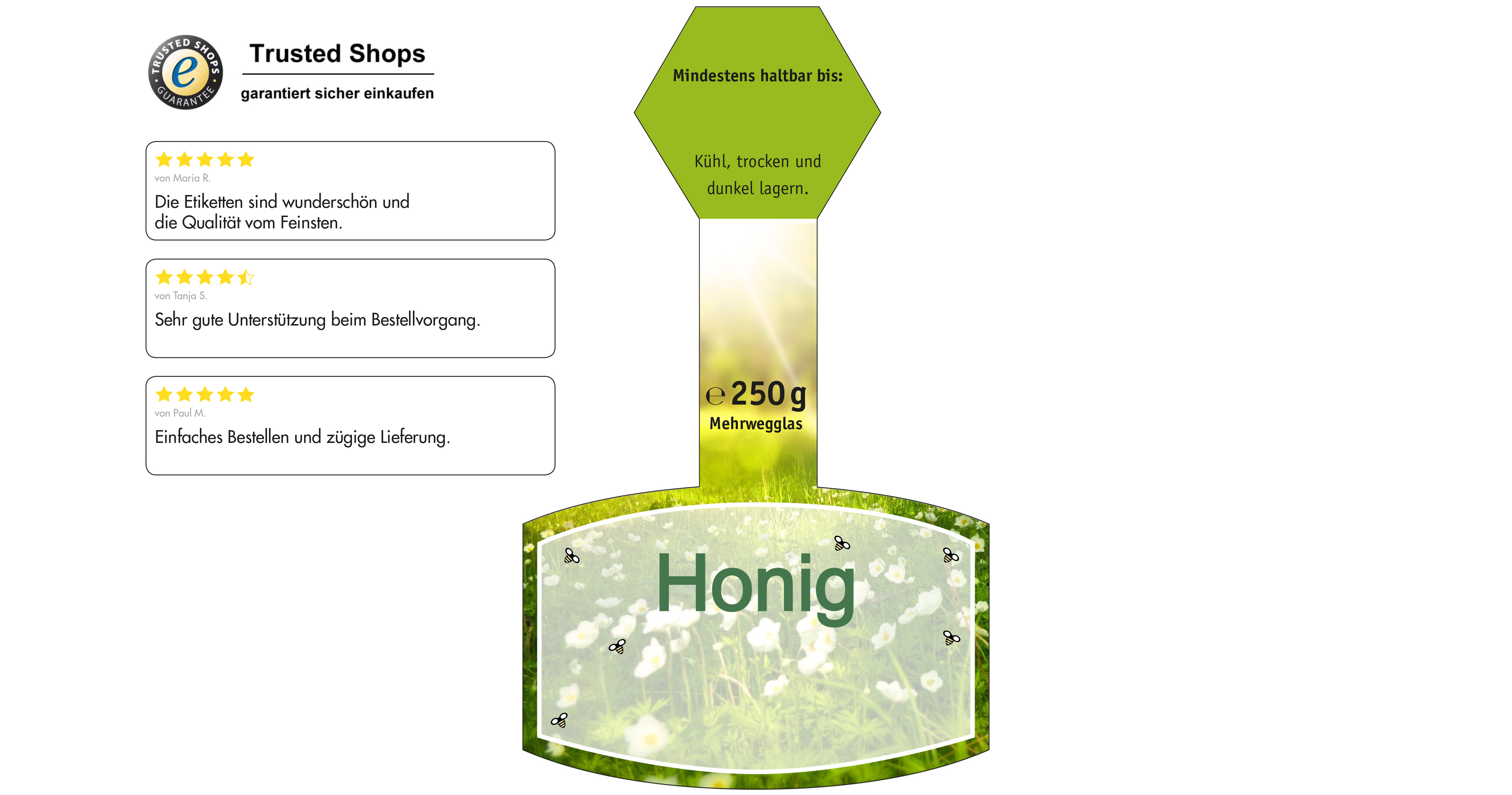 Honigetikett Natur Nr.24 C 250g