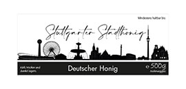 Design Stadthonig Stuttgart weißer Himmel 500g rechteckig