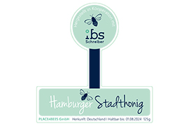 Place4Bees  Etikett mit Gewährverschluss