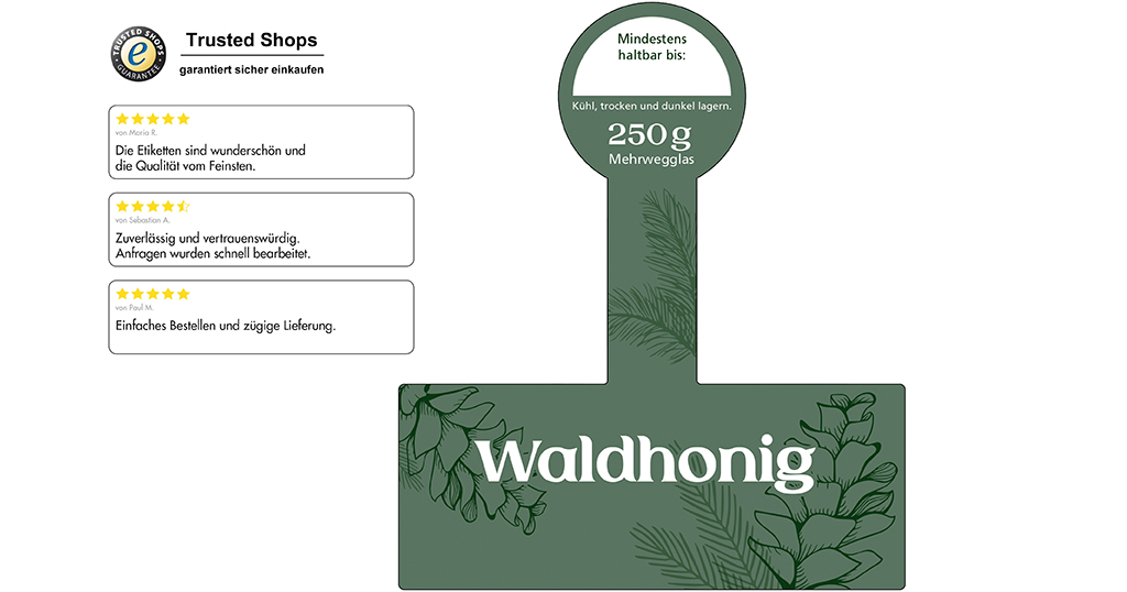 Honigetikett Waldhonig Nr.1 B 250g