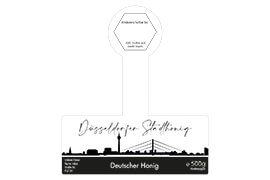 Design Stadthonig Düsseldorf weißer Himmel 500g mit Gewährverschluss 