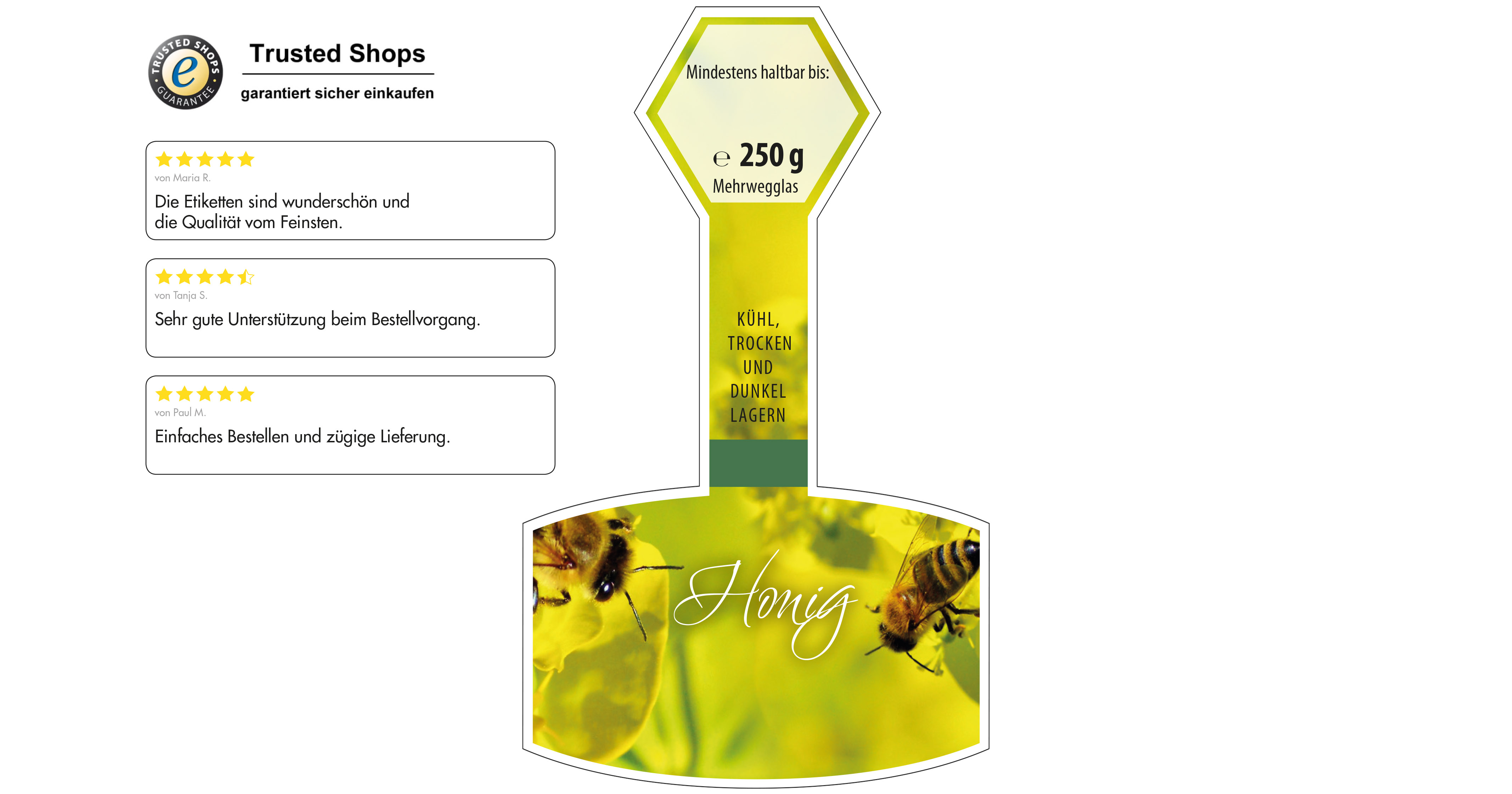 Honigetikett Natur Nr.20 C 250g