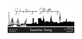 Design Stadthonig Hamburg weißer Himmel 500g rechteckig