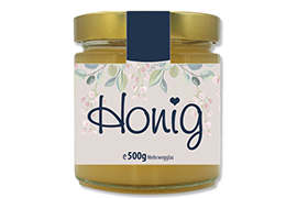 Honigetikett modern 500g mit Gewährverschluss - Nr. 43 B