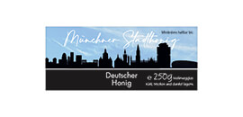 Design Stadthonig München blauer Himmel 250g rechteckig