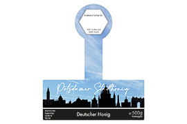 Design Stadthonig Potsdam blauer Himmel 500g mit Gewährverschluss 