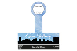 Design Stadthonig Essen blauer Himmel 500g mit Gewährverschluss 