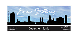 Design Stadthonig Bonn blauer Himmel 500g rechteckig