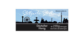 Design Stadthonig Stuttgart blauer Himmel 250g rechteckig