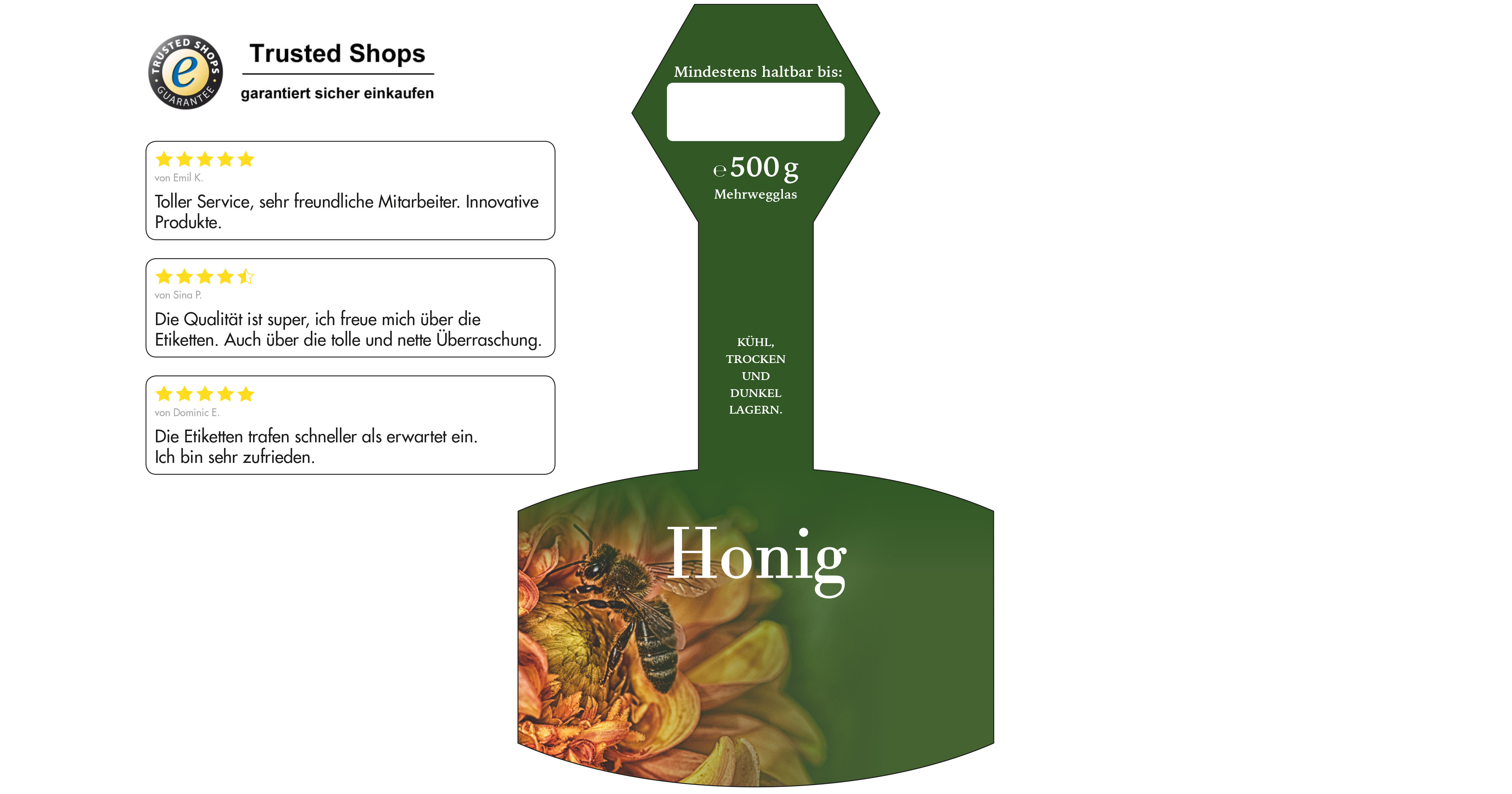Honigetikett Natur Nr.23 C 500g