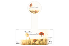 Design Geschenketikett Nr.24 B 250g mit Gewährverschluss