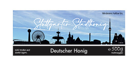 Design Stadthonig Stuttgart blauer Himmel 500g rechteckig