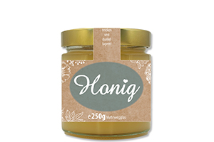 Honigetikett modern 250g mit Gewährverschluss - Nr. 48 B