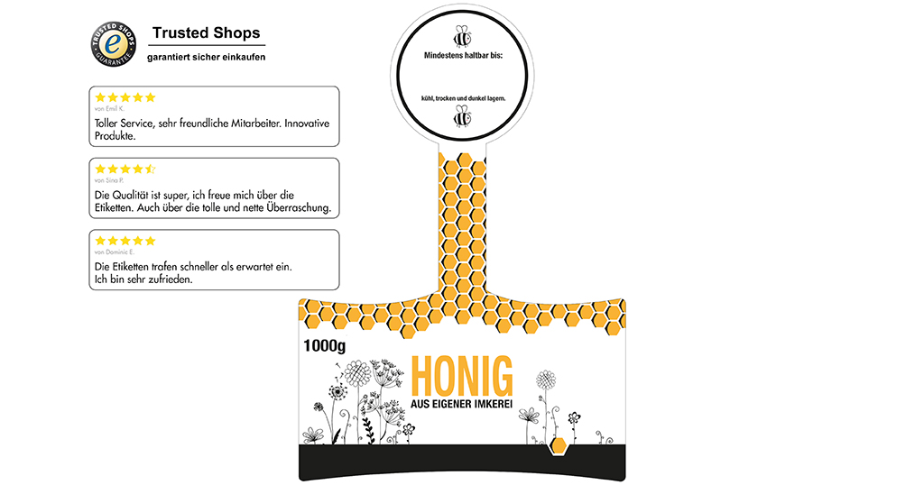 Honigetikett modern Nr.39 1000g