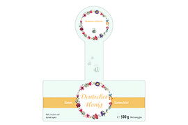 Design Geschenketikett Nr.21 B 500g mit Gewährverschluss