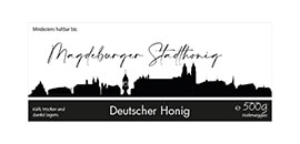 Design Stadthonig Magdeburg weißer Himmel 500g rechteckig